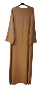 Jazz Abaya Tall-Almond