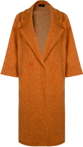 Wool blend coat-Orange