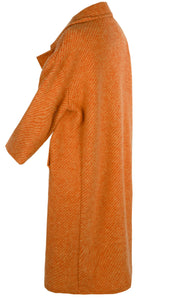 Wool blend coat-Orange