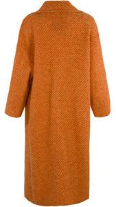 Wool blend coat-Orange