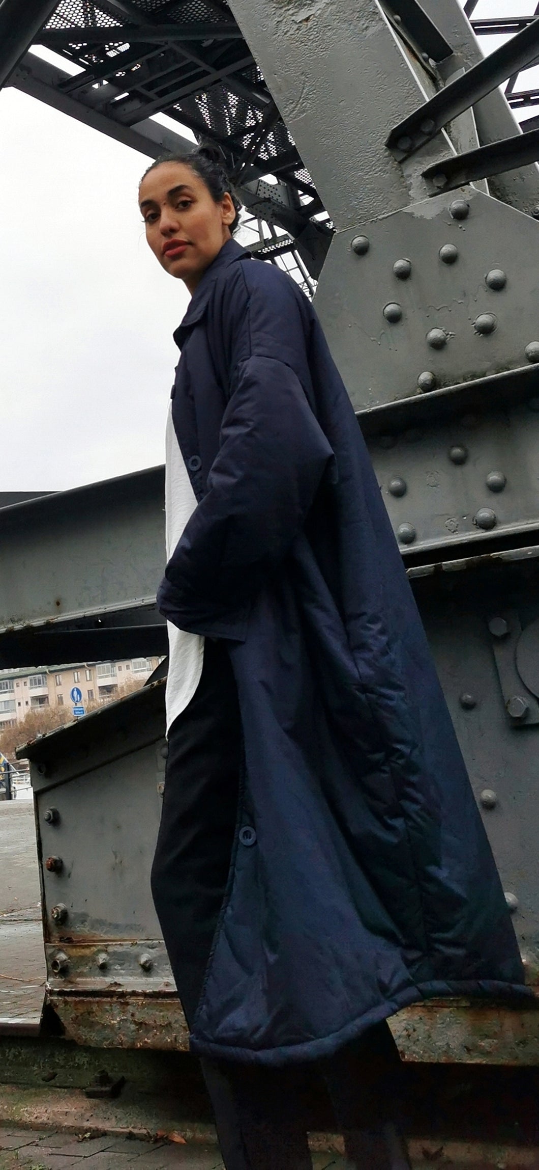 Oversized parka-Marine