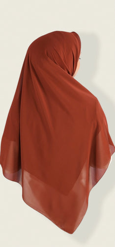 Chiffon XL square-Rust