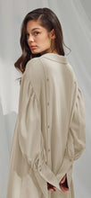 Load image into Gallery viewer, Drape shirt dress-Cream by NAP