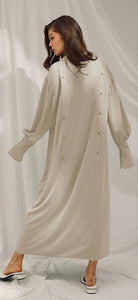 Drape shirt dress-Cream by NAP