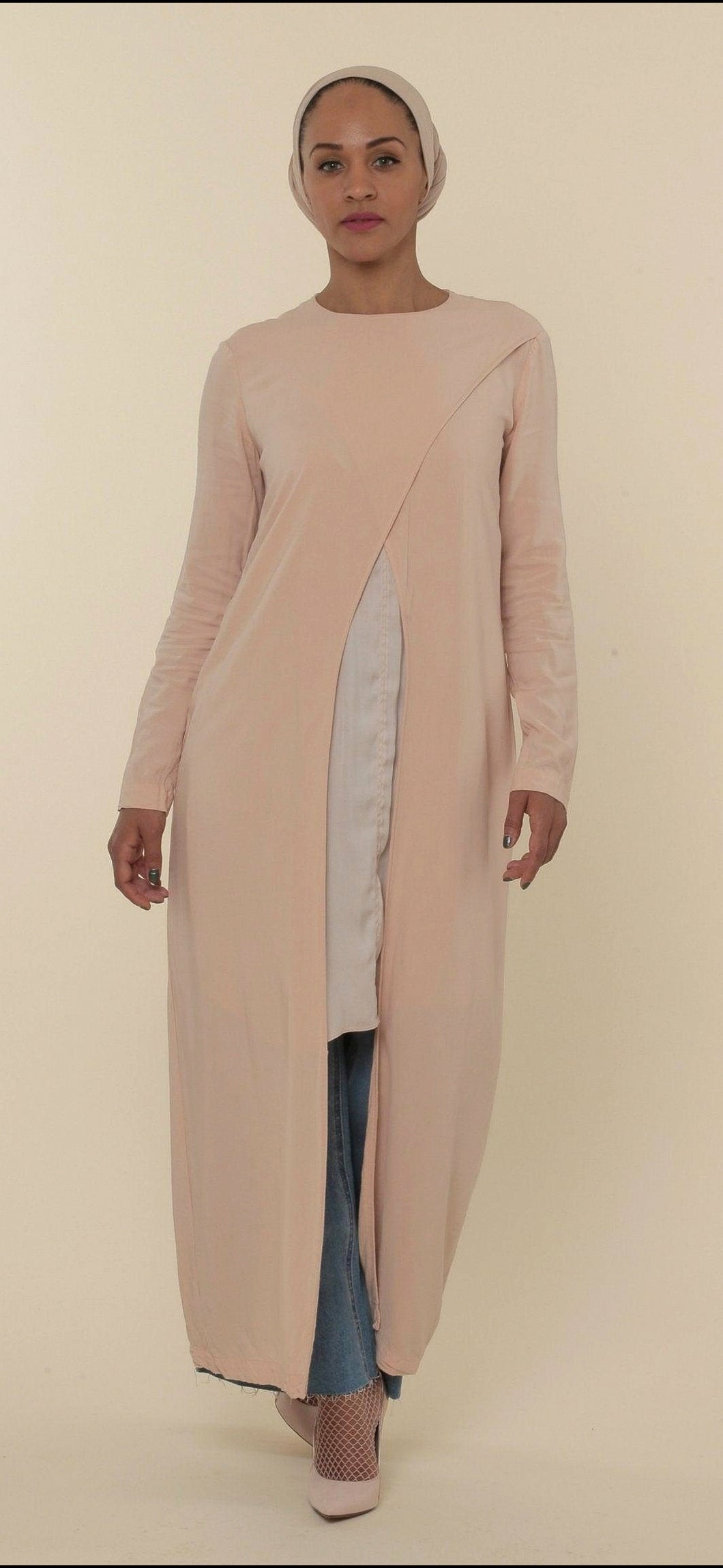 Tayri viscose tunic-Pink peach by Mästore