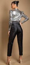 Load image into Gallery viewer, Satin tailored trousers-Black