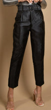 Load image into Gallery viewer, Satin tailored trousers-Black