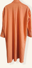 Load image into Gallery viewer, Linen midi shirt dress-Burnt orange by CLP