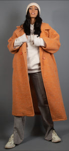 Wool blend coat-Orange