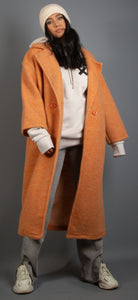 Wool blend coat-Orange