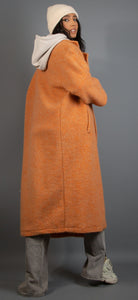 Wool blend coat-Orange