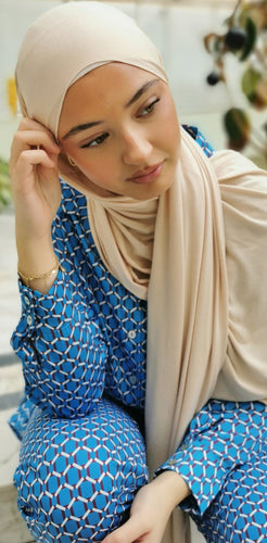 Premium Cotton Jersey Hijab in Vanilla Chai (Warm Beige) - House of Mästore