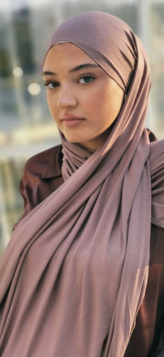 Premium Cotton Jersey Hijab in Mauve - House of Mästore