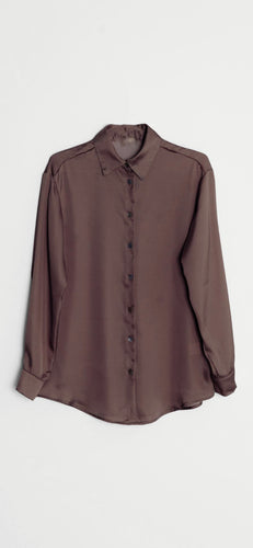 Mästore satin shirt-Brown