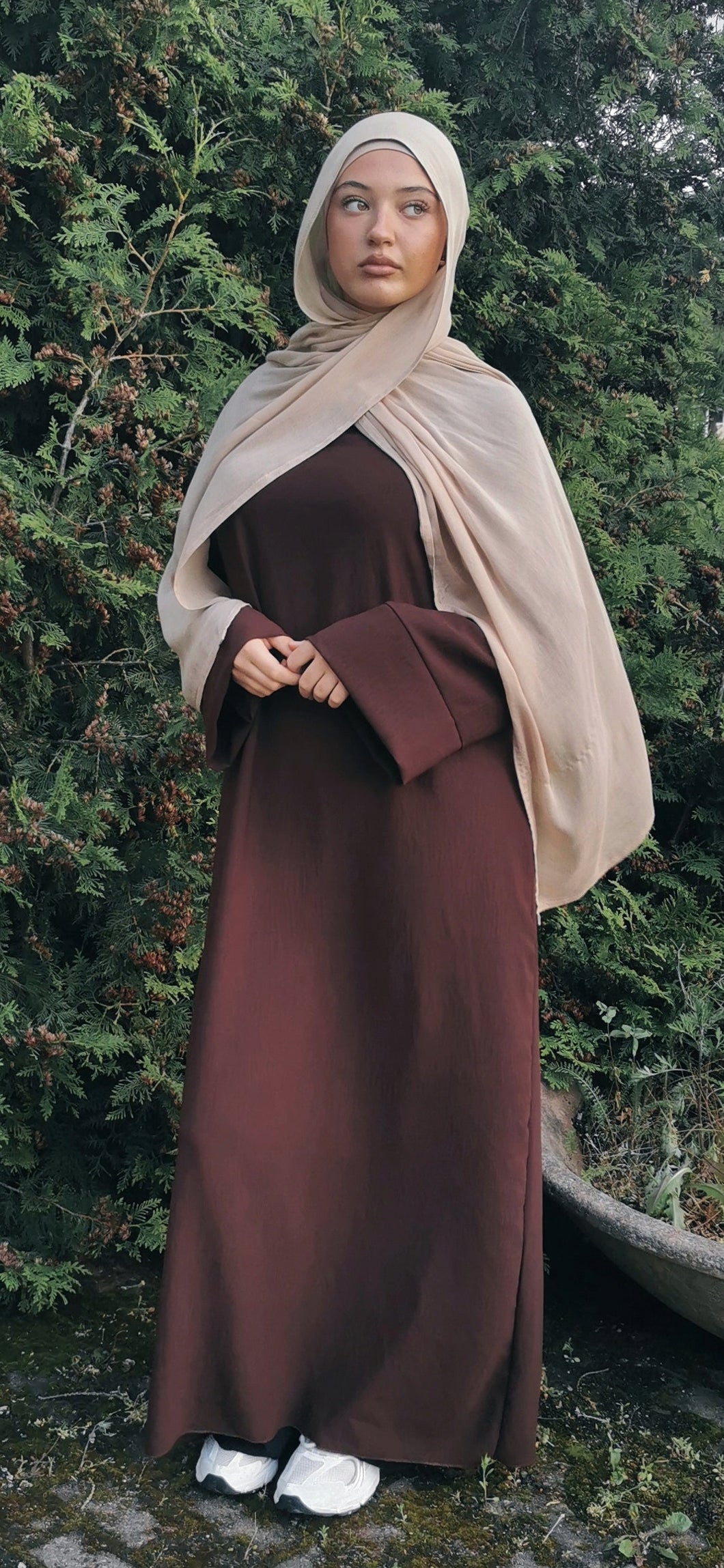 Jazz Abaya-Deep Maroon