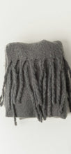 Load image into Gallery viewer, Oversized fringed scarf-Grey by Linú