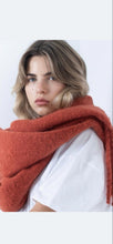 Load image into Gallery viewer, Oversized fringed scarf-Burnt Orange by Linú