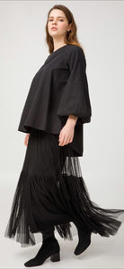 Tulle closh skirt-Black by Noi