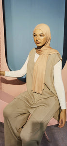 Premium Cotton Jersey Hijab in Pastel Orange - House of Mästore