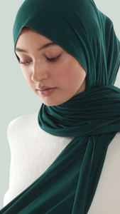 Mästore premium cotton jersey hijab-Bottle green