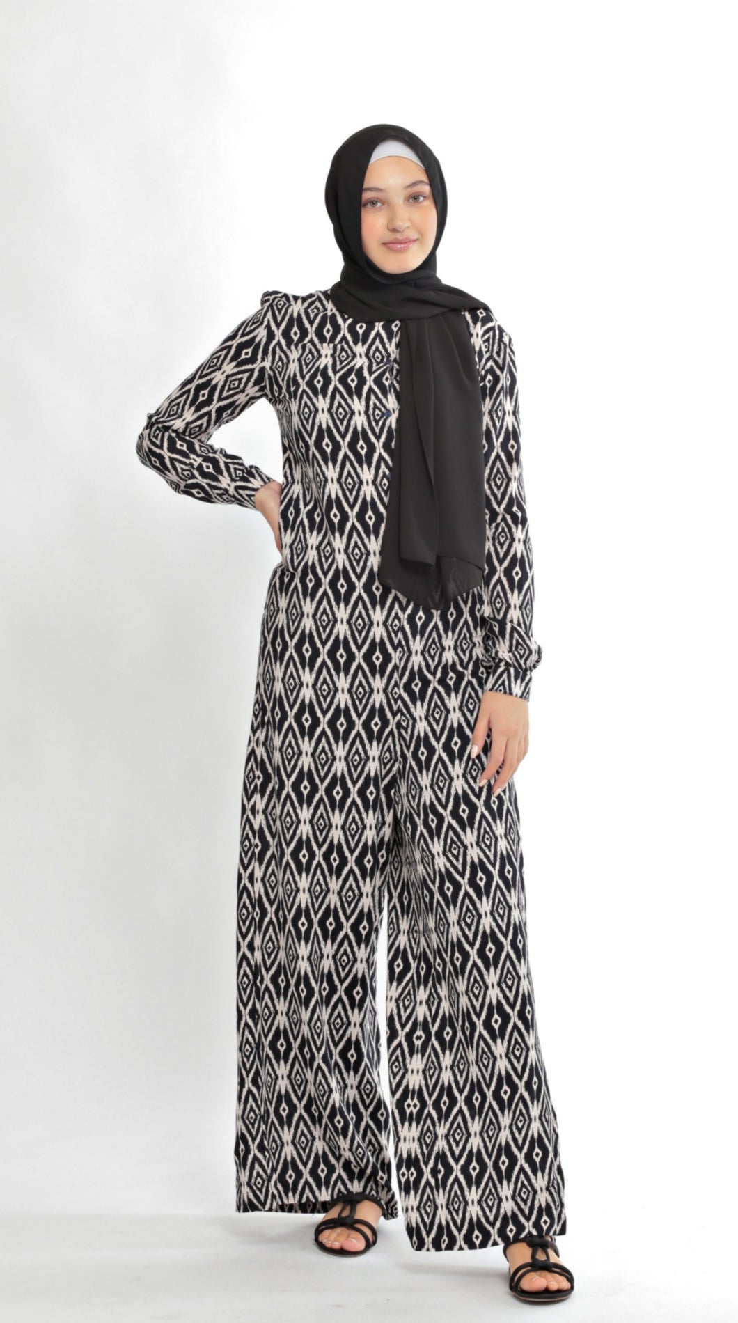 Jewel jumpsuit- Digital ikat print by Mästore