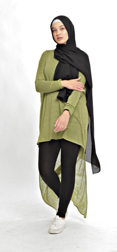 Suave linen tunic-Apple green by Mästore