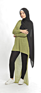 Suave linen tunic-Apple green by Mästore