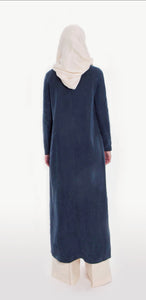 Tayri cupro tunic-Navy by Mästore