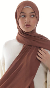 Jazz chiffon hijab-Milk chocolate