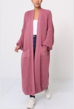 Load image into Gallery viewer, Longline cardigan-Framboise