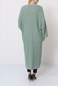 Longline cardigan-Sage