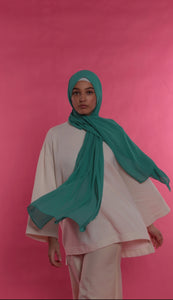 Chiffon hijab-Seafoam