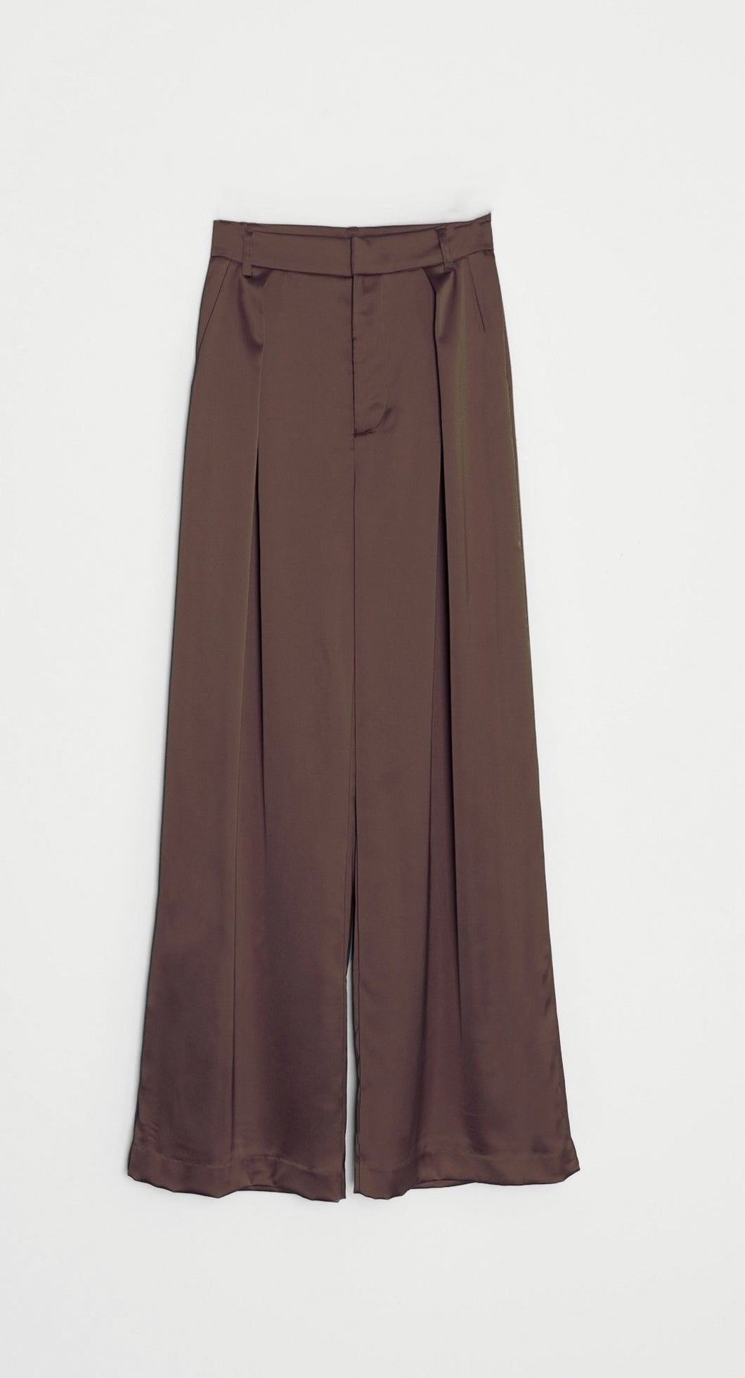 Mästore satin trousers-Brown