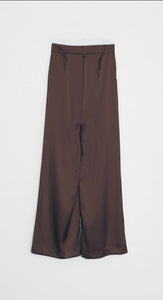 Mästore satin trousers-Brown