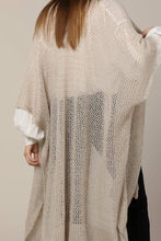 Load image into Gallery viewer, Ruana open knit- Oatmeal by Urbanista